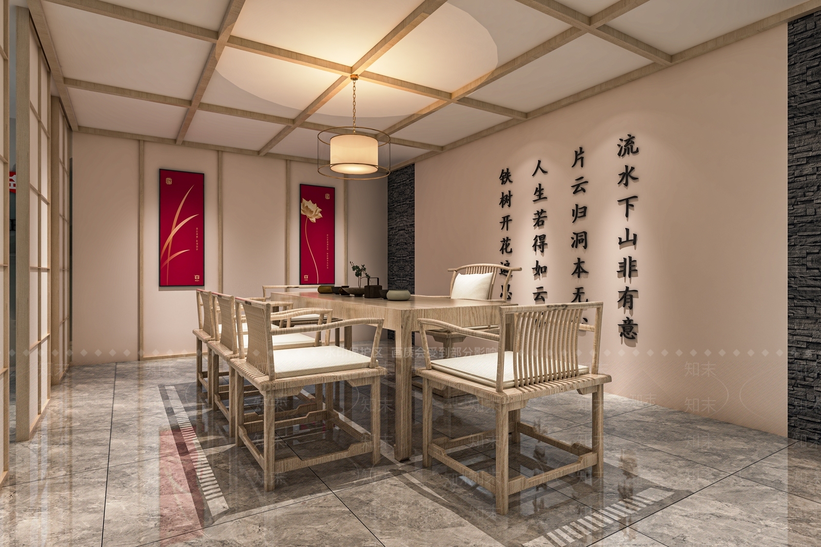 新中式茶叶店SU模型下载【ID:1120751180】