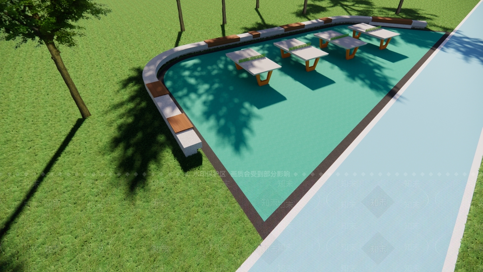 乒乓球桌SU模型下载【ID:1120754807】