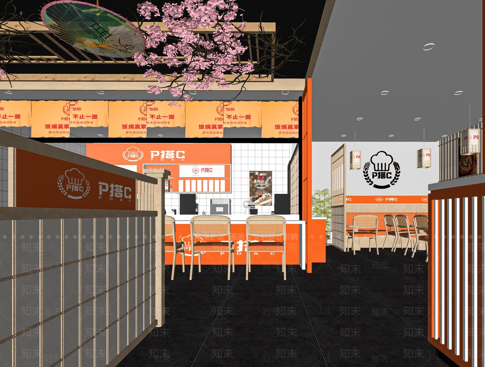 现代快餐店SU模型下载【ID:1120755215】
