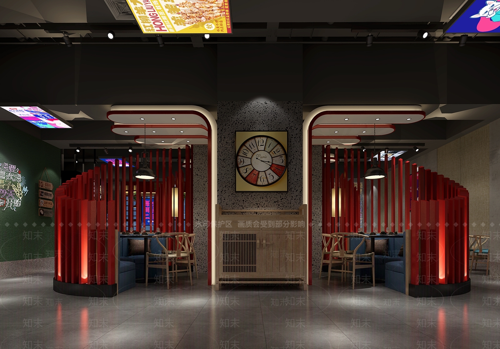 工业风烧烤店3D模型下载【ID:1120756835】