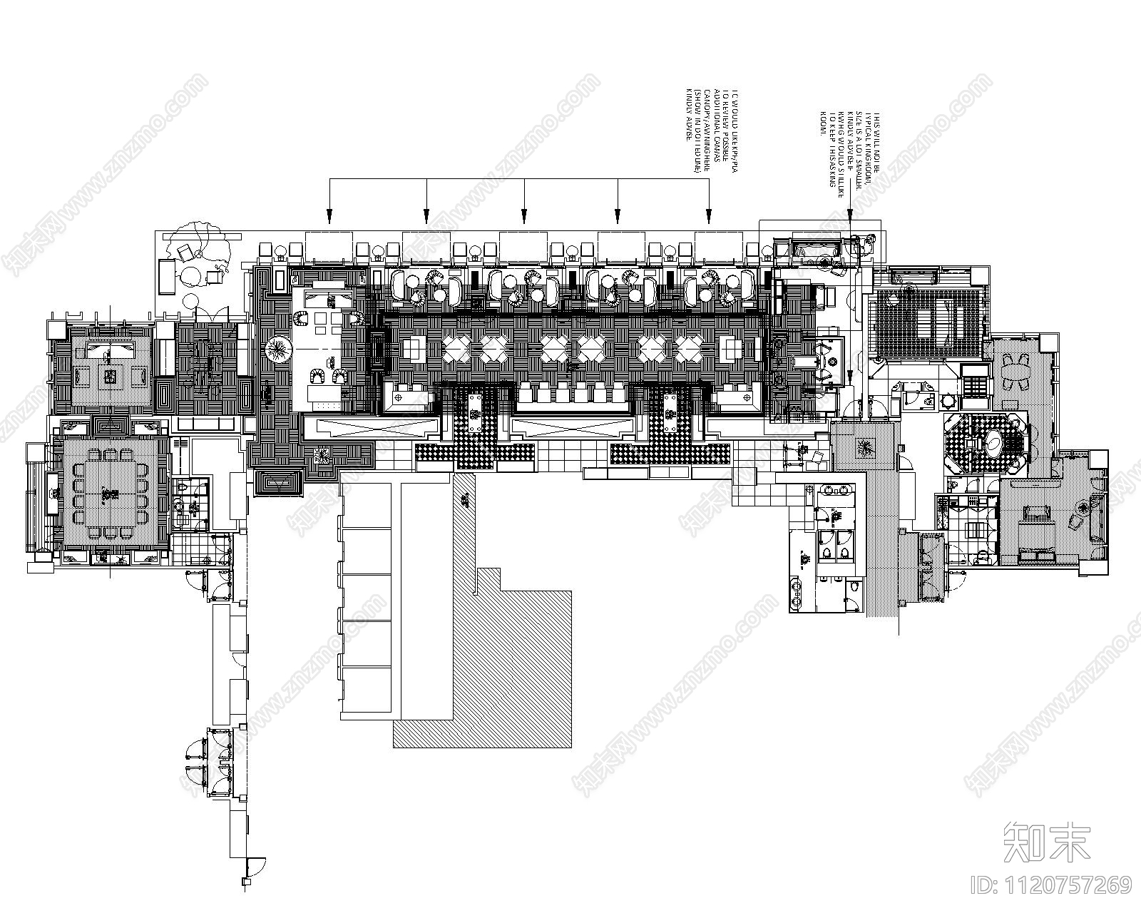 季裕棠香港瑰丽酒店CAD平面施工图施工图下载【ID:1120757269】