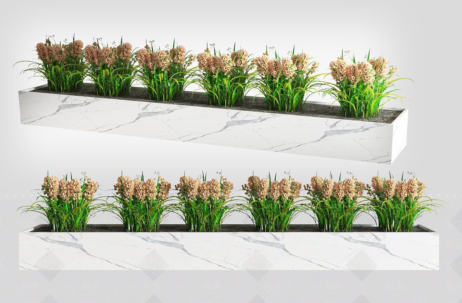花坛盆栽3D模型下载【ID:1120802652】
