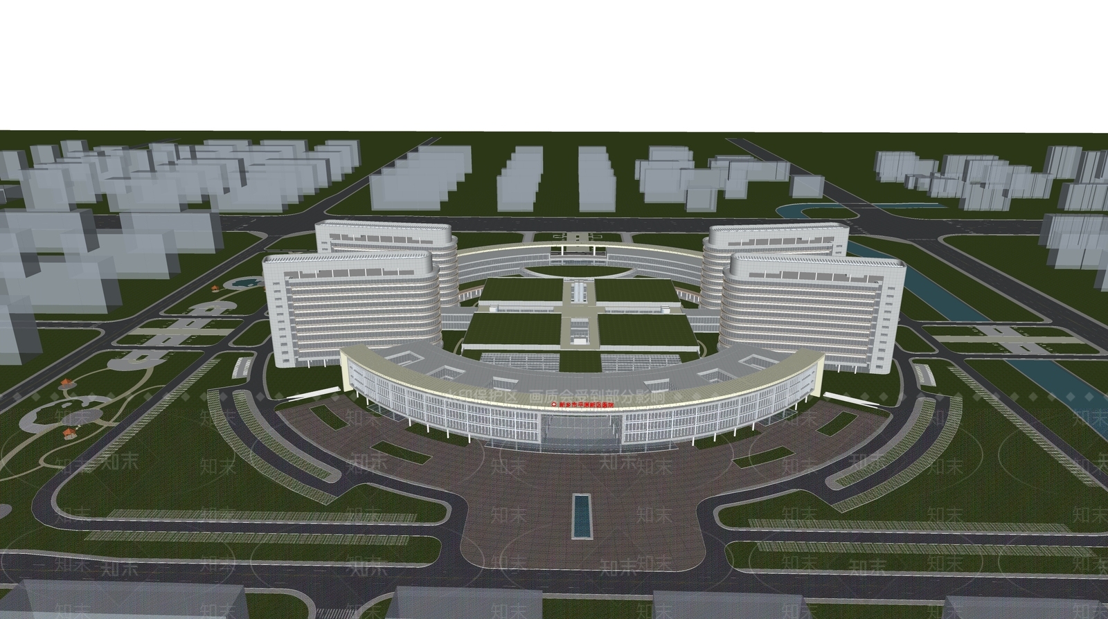 现代医院SU模型下载【ID:1120805999】