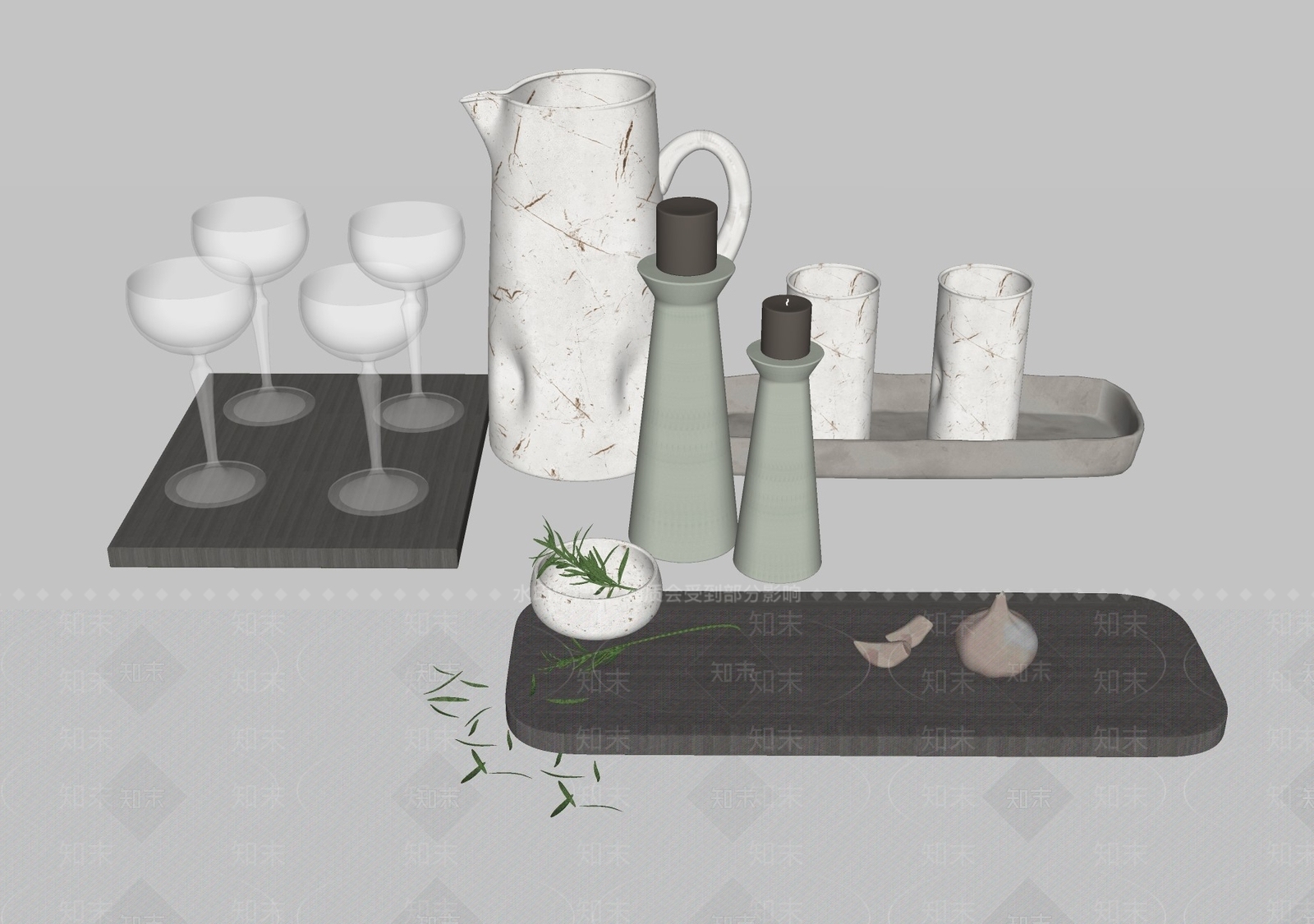 酒具SU模型下载【ID:1120893108】