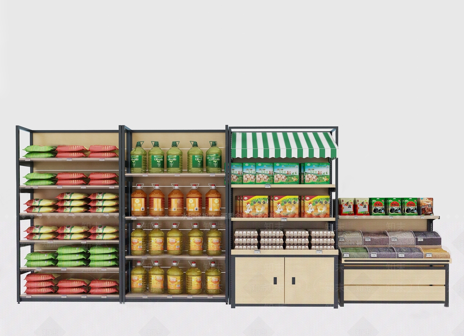 现代商品货架SU模型下载【ID:1120808982】