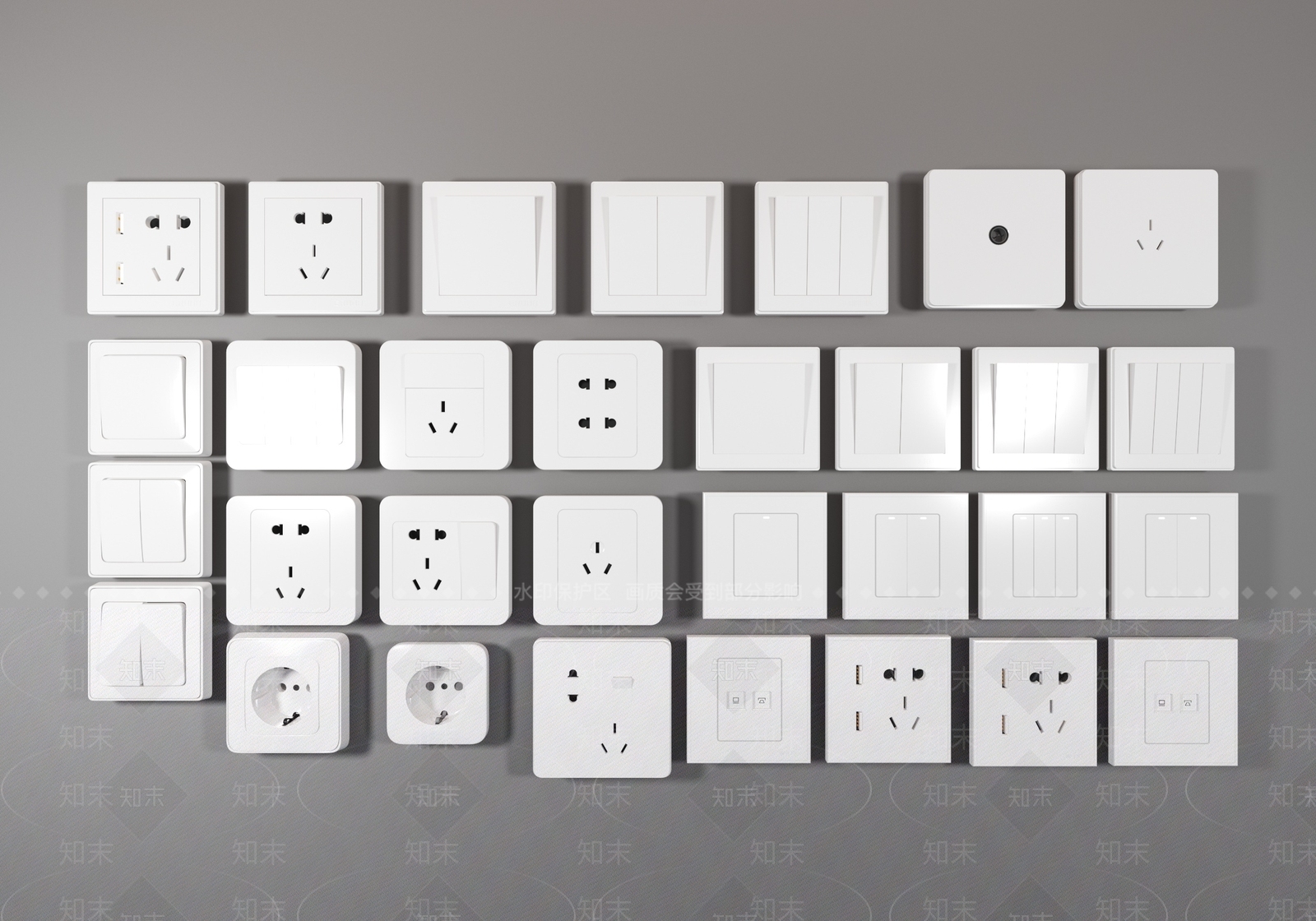 开关面板3D模型下载【ID:1120821039】