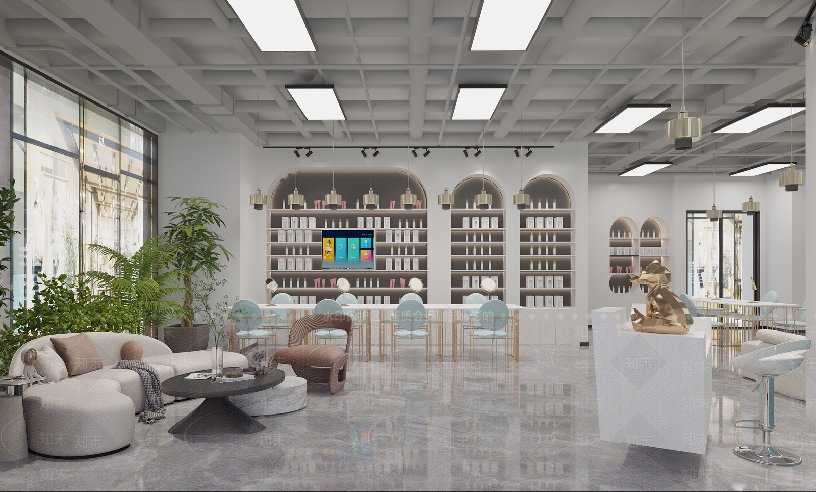 现代美甲店3D模型下载【ID:1120837484】