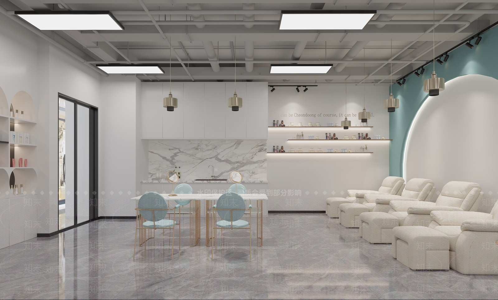 现代美甲店3D模型下载【ID:1120837484】