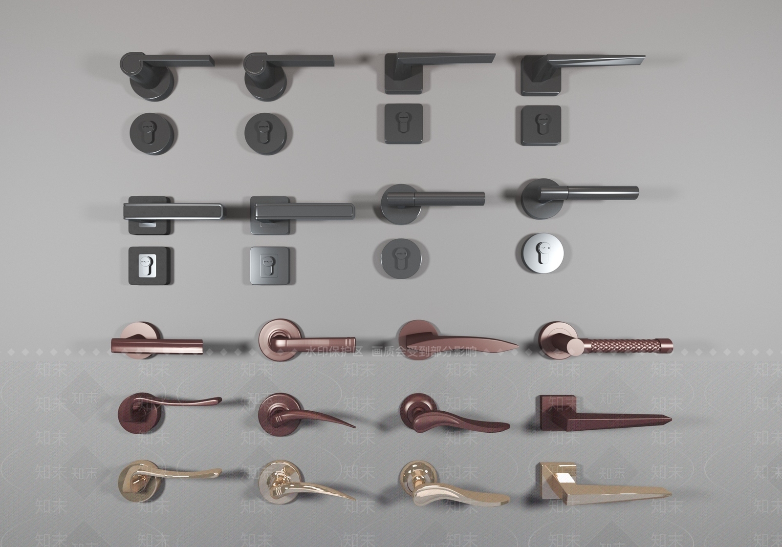 现代门把3D模型下载【ID:1120859272】