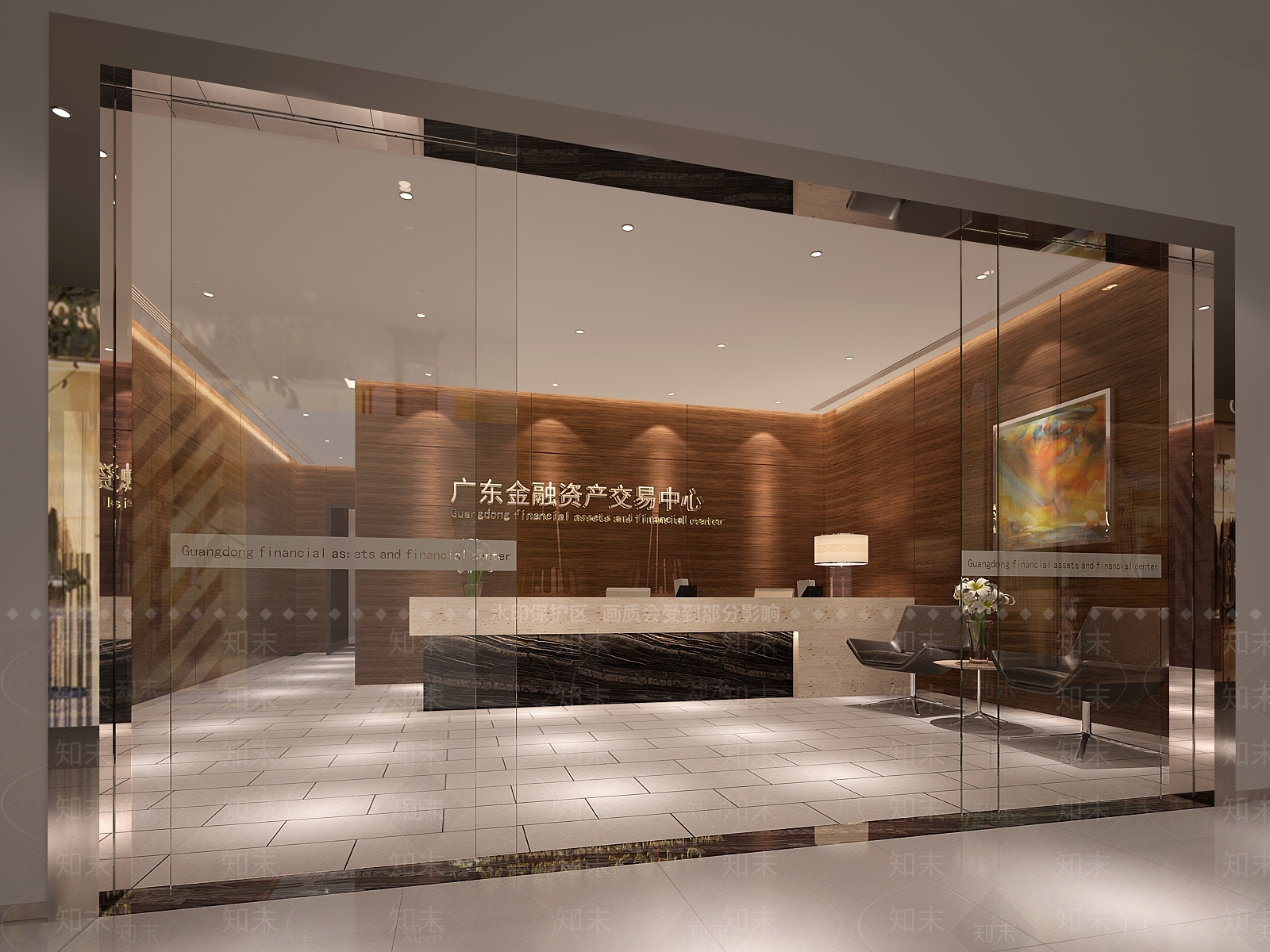 现代写字楼前台3D模型下载【ID:1120864133】