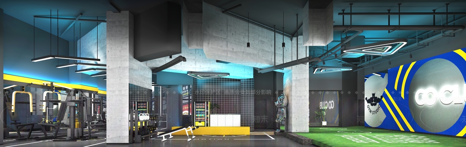 现代健身房3D模型下载【ID:1120869939】