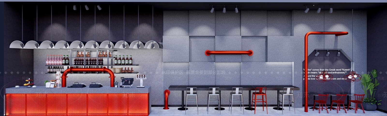 工业酒吧SU模型下载【ID:1120878356】
