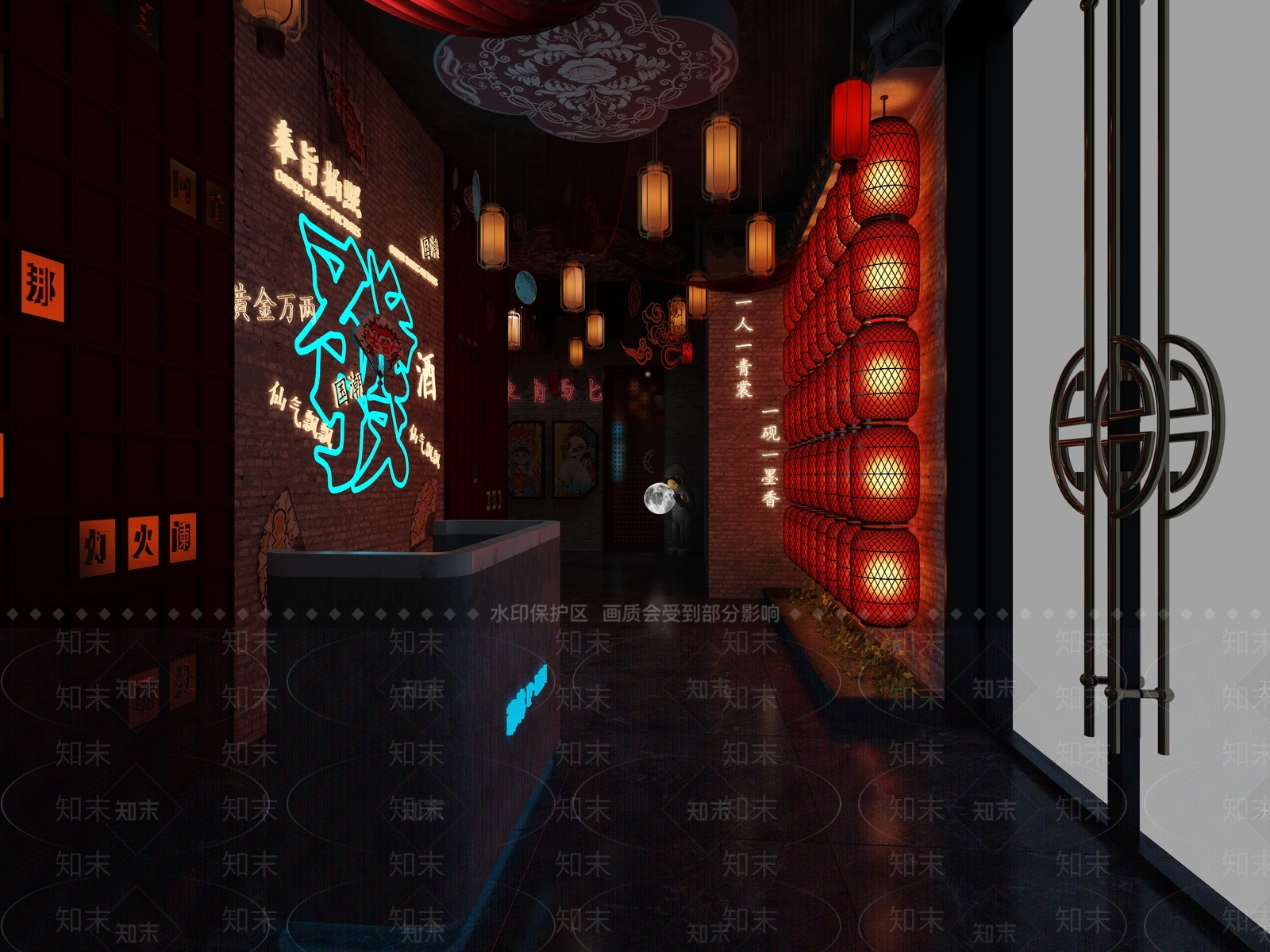 现代酒吧3D模型下载【ID:1120933531】
