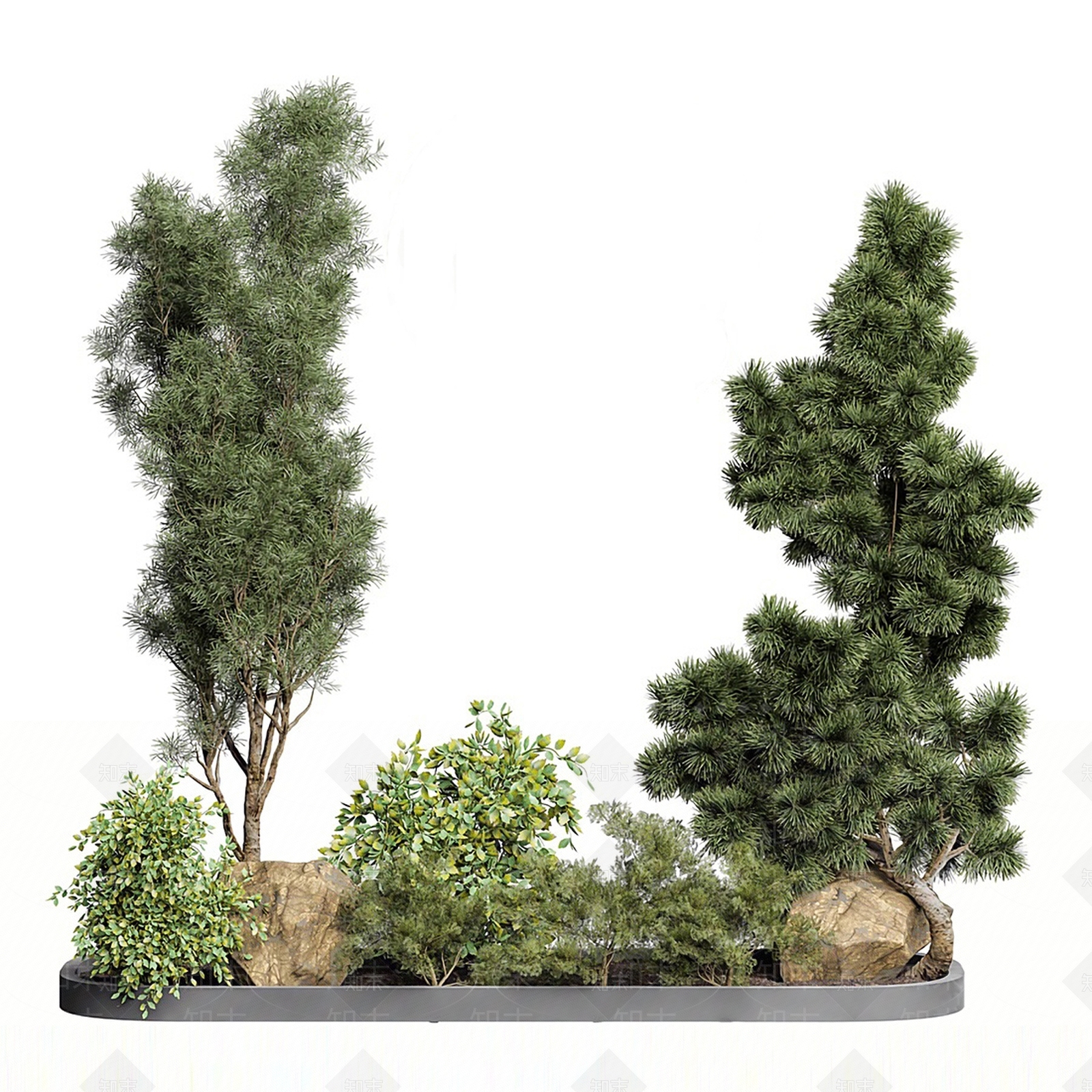 花坛3D模型下载【ID:1120895370】