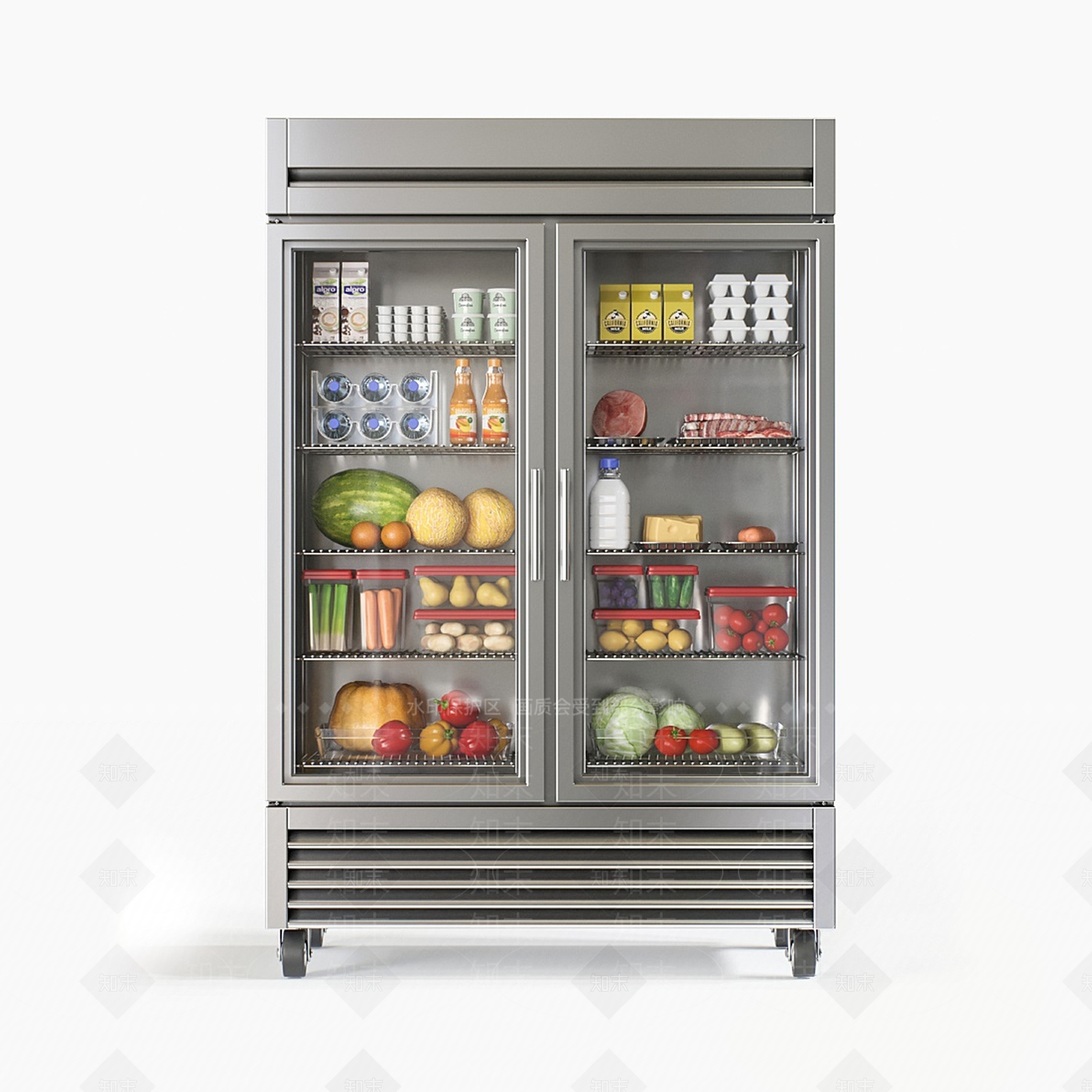 超市冷藏柜3D模型下载【ID:1120895333】