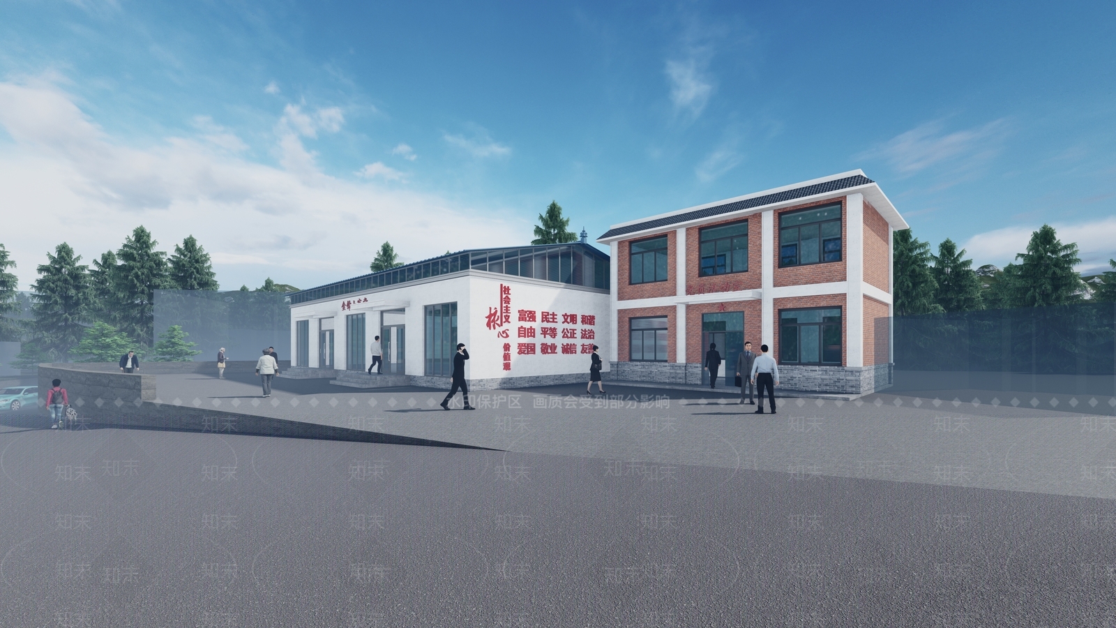 现代农村活动室SU模型下载【ID:1120926884】