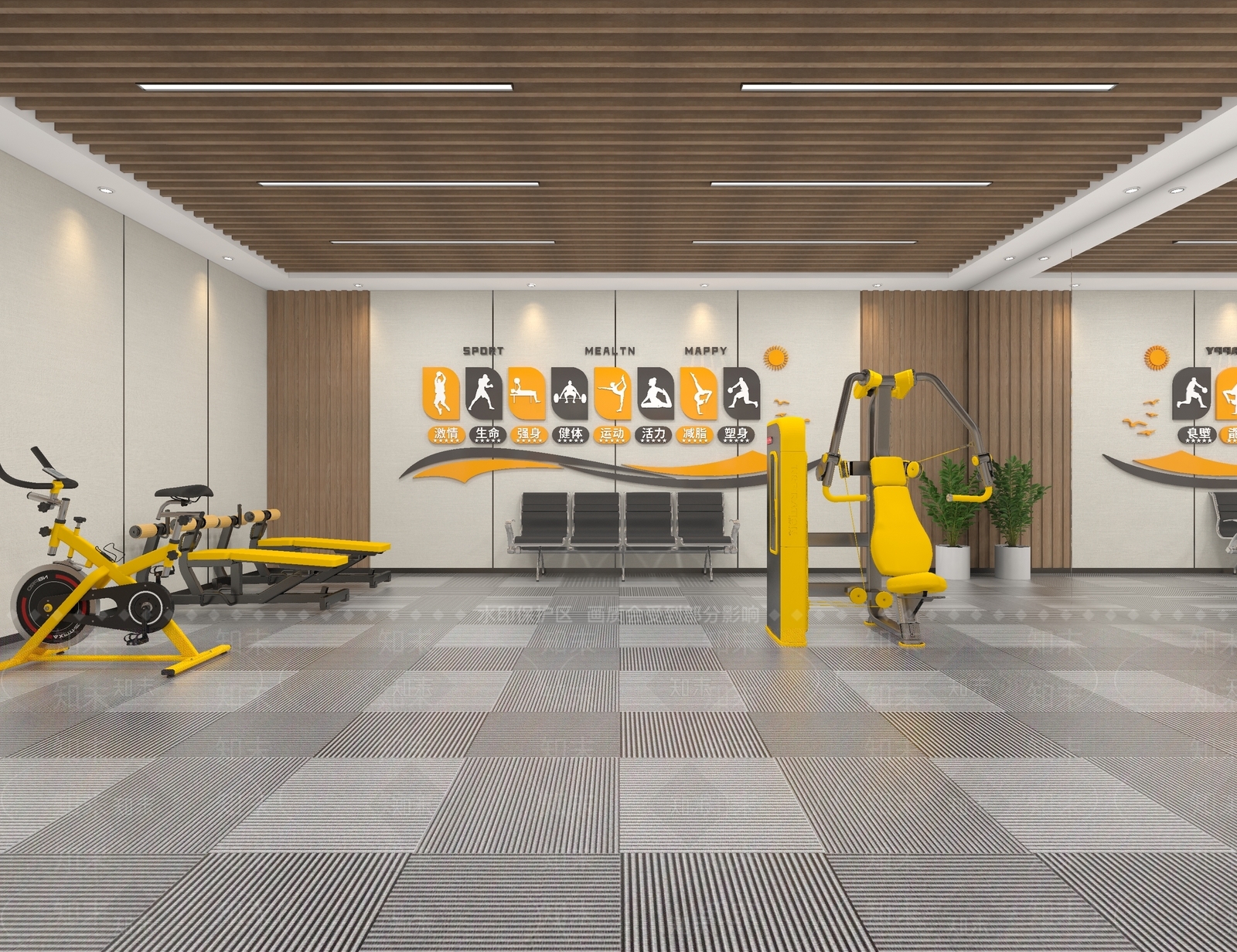 现代健身房3D模型下载【ID:1120949773】