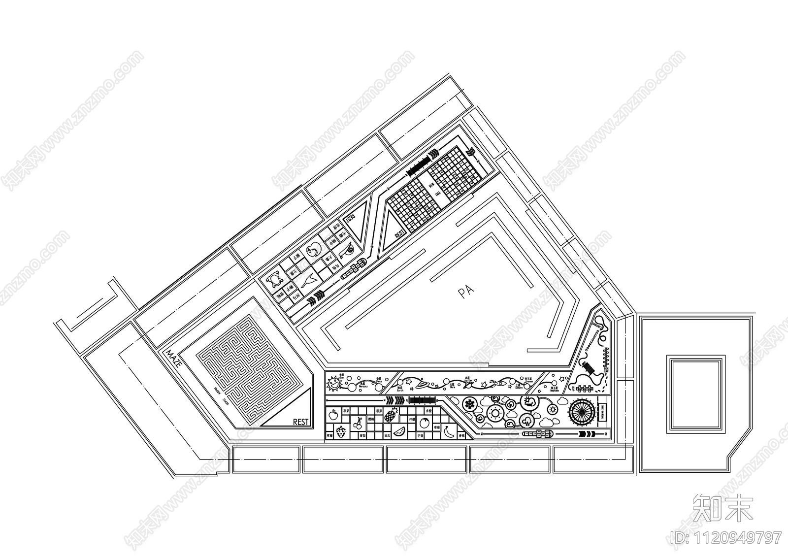 登高面多功能活动场地施工图施工图下载【ID:1120949797】_知末案例馆