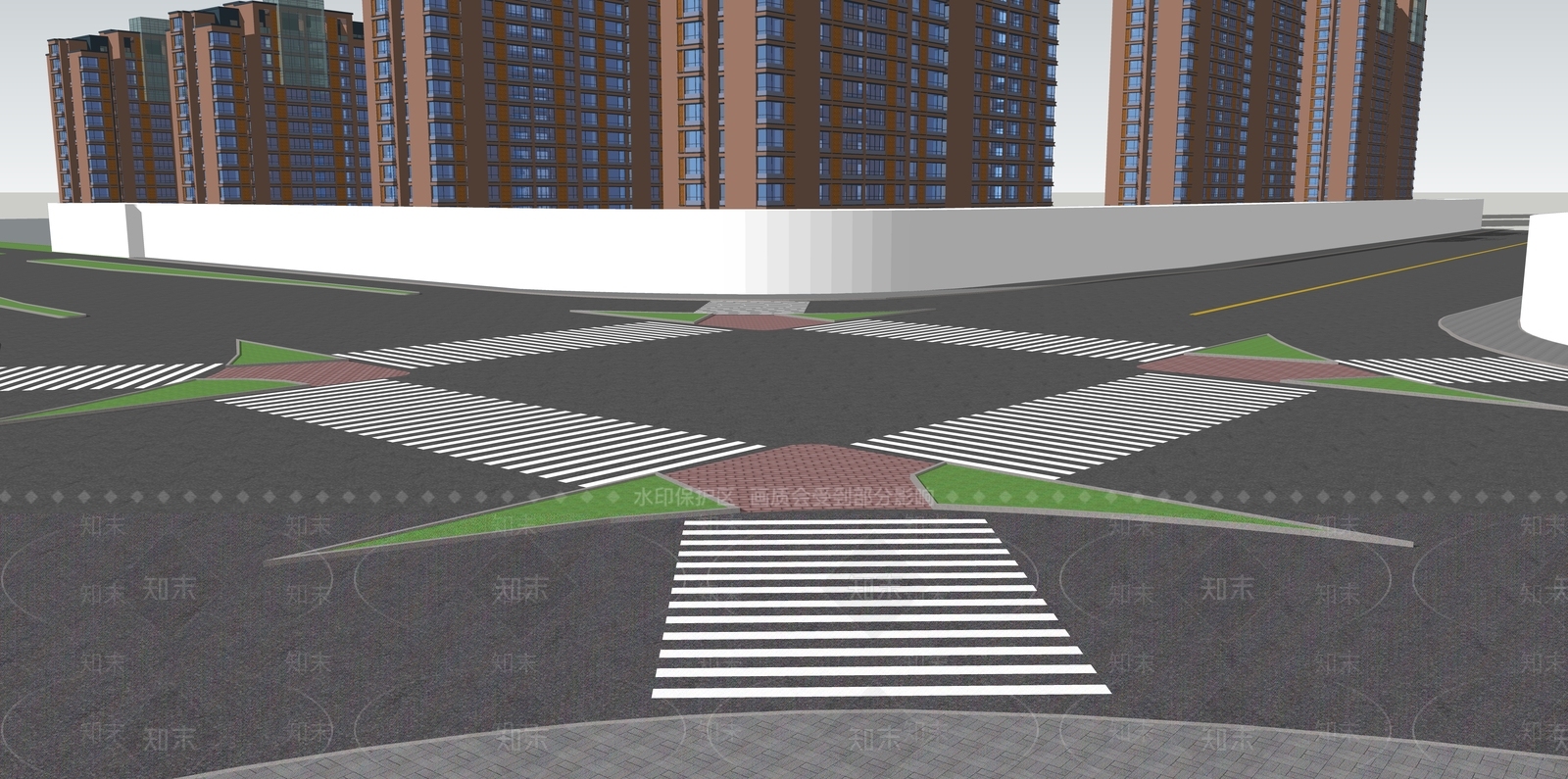 现代道路SU模型下载【ID:1120950383】