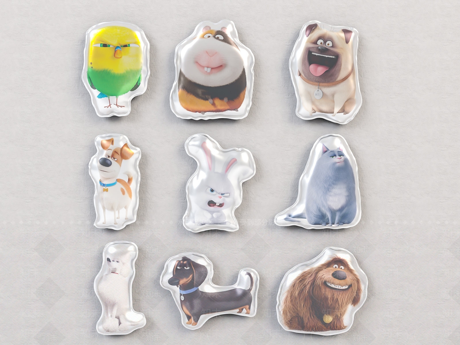 现代潮玩宠物装饰气球美陈3D模型下载【ID:1120956119】