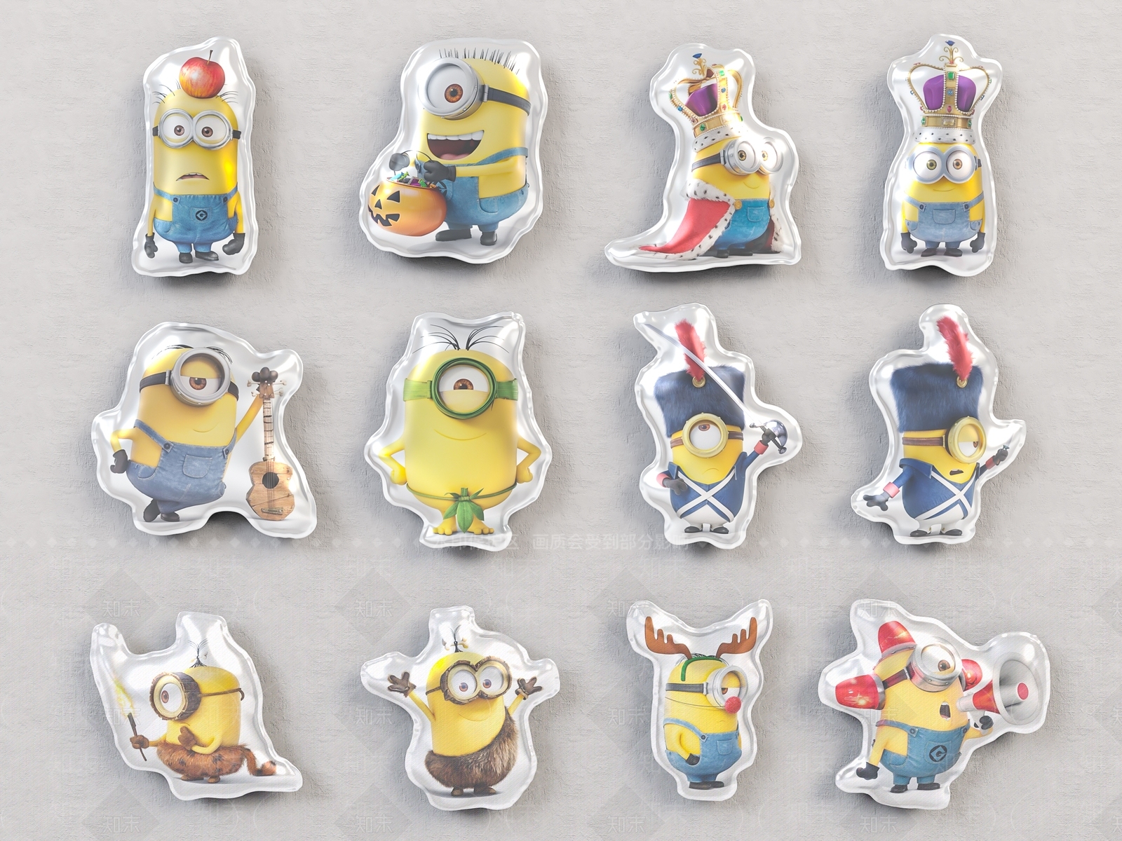 现代小黄人装饰气球3D模型下载【ID:1120962755】