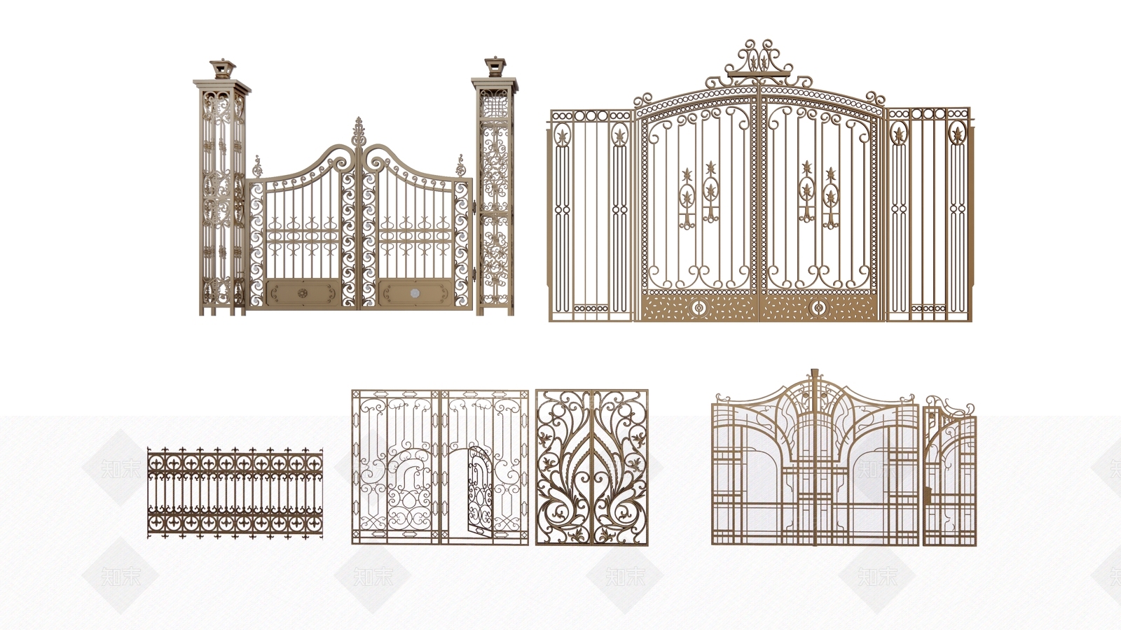 欧式金属庭院大门SU模型下载【ID:1120992548】