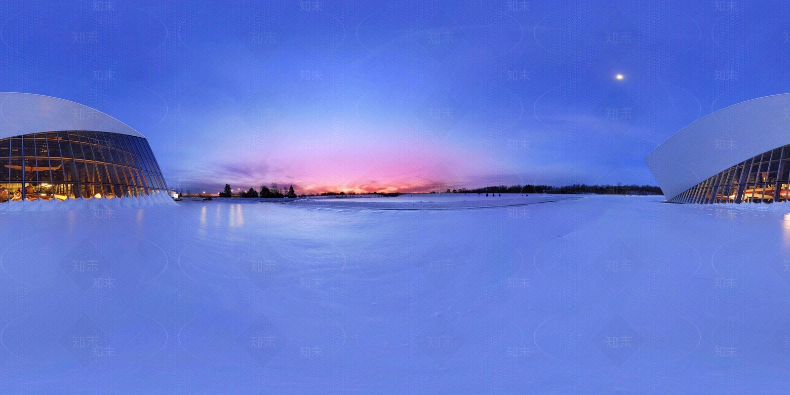 HDR雪景黄昏贴图下载【ID:1120998786】