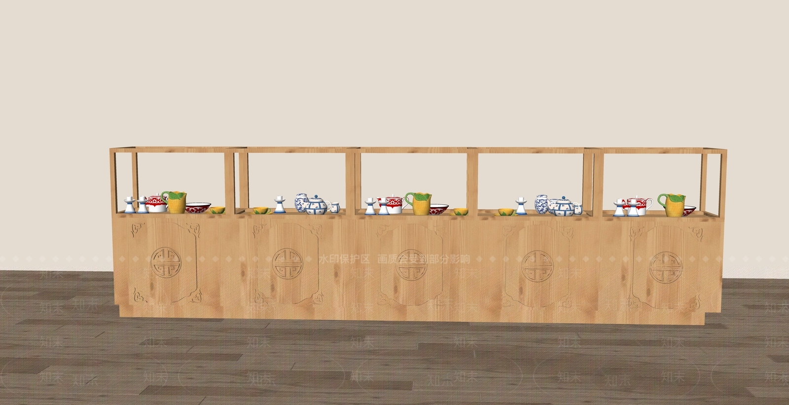 中式展台SU模型下载【ID:1121017769】