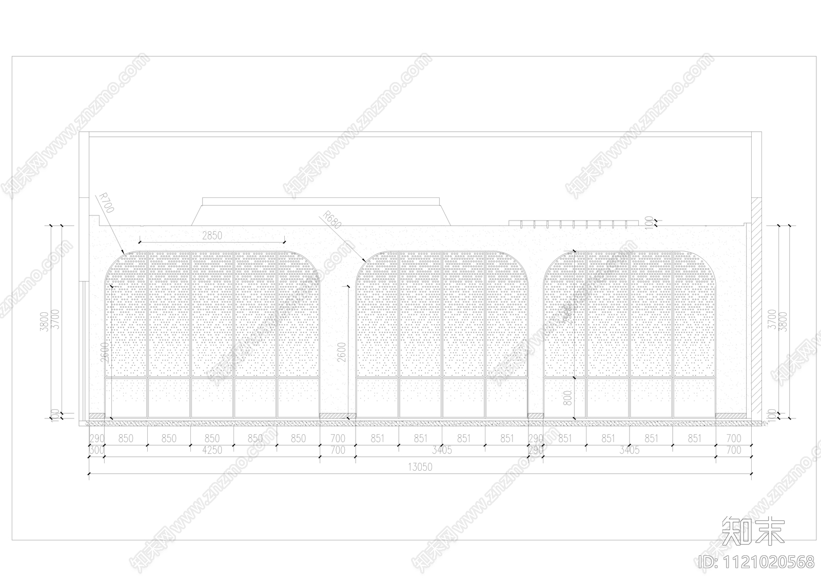 冲孔铝板加工图施工图下载【ID:1121020568】