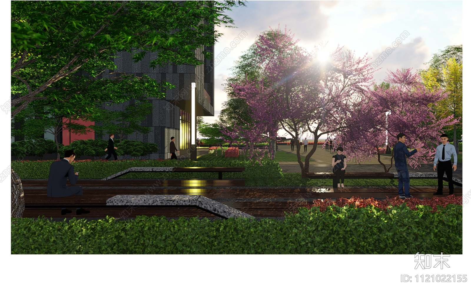 现代风格上市集团办公区景观施工图cad施工图下载【ID:1121022155】