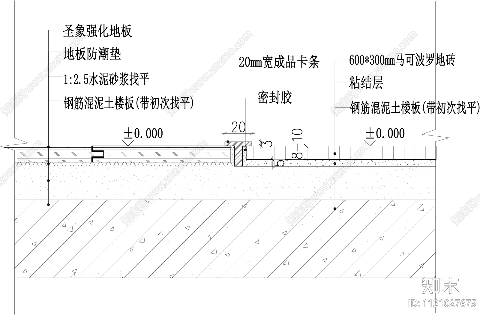 地面瓷砖木地板铺贴详图施工图下载【ID:1121027675】