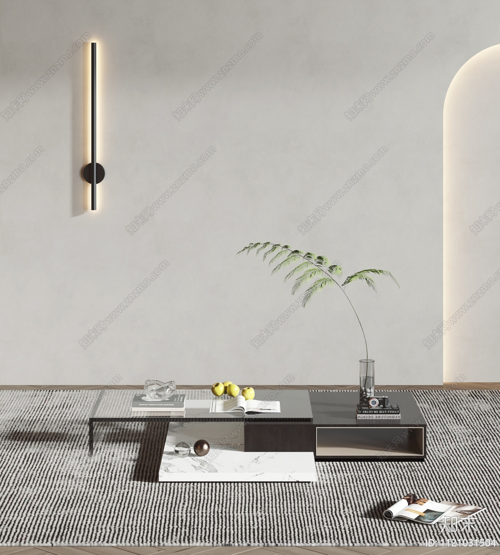 现代茶几3D模型下载【ID:1121031504】_知末3d模型网