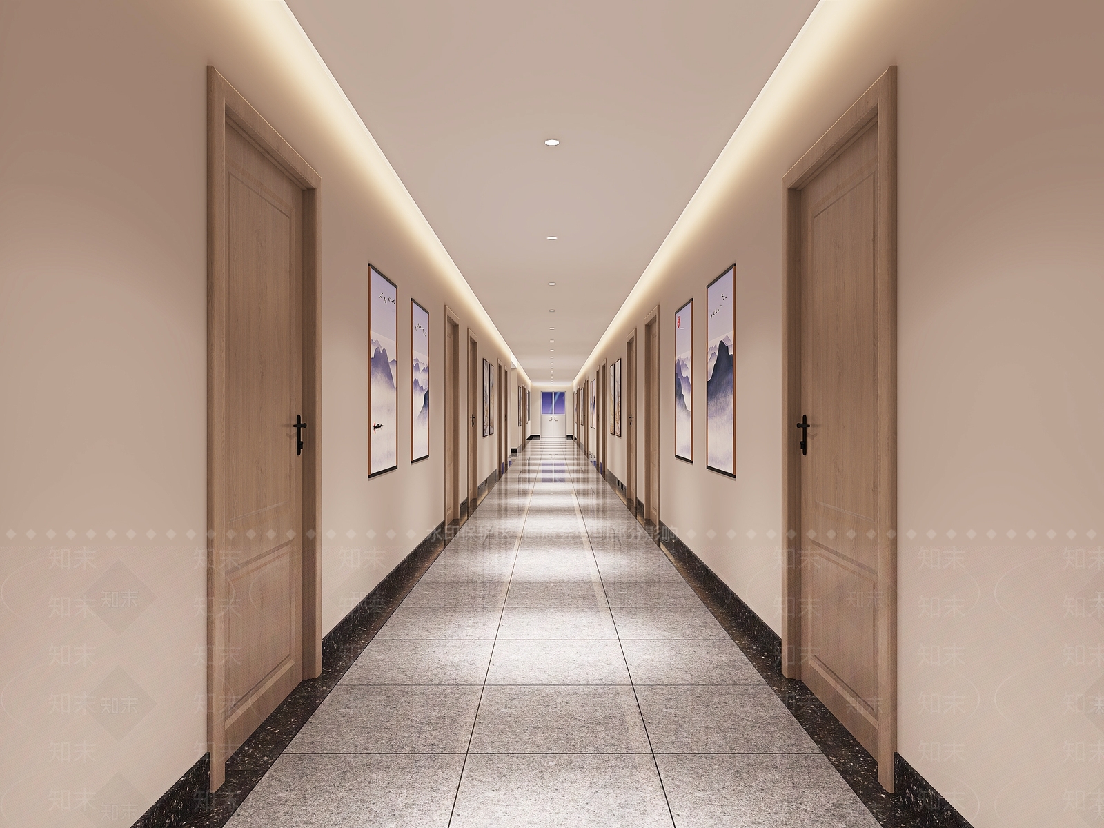 现代走廊3D模型下载【ID:1121040690】_知末3d模型网