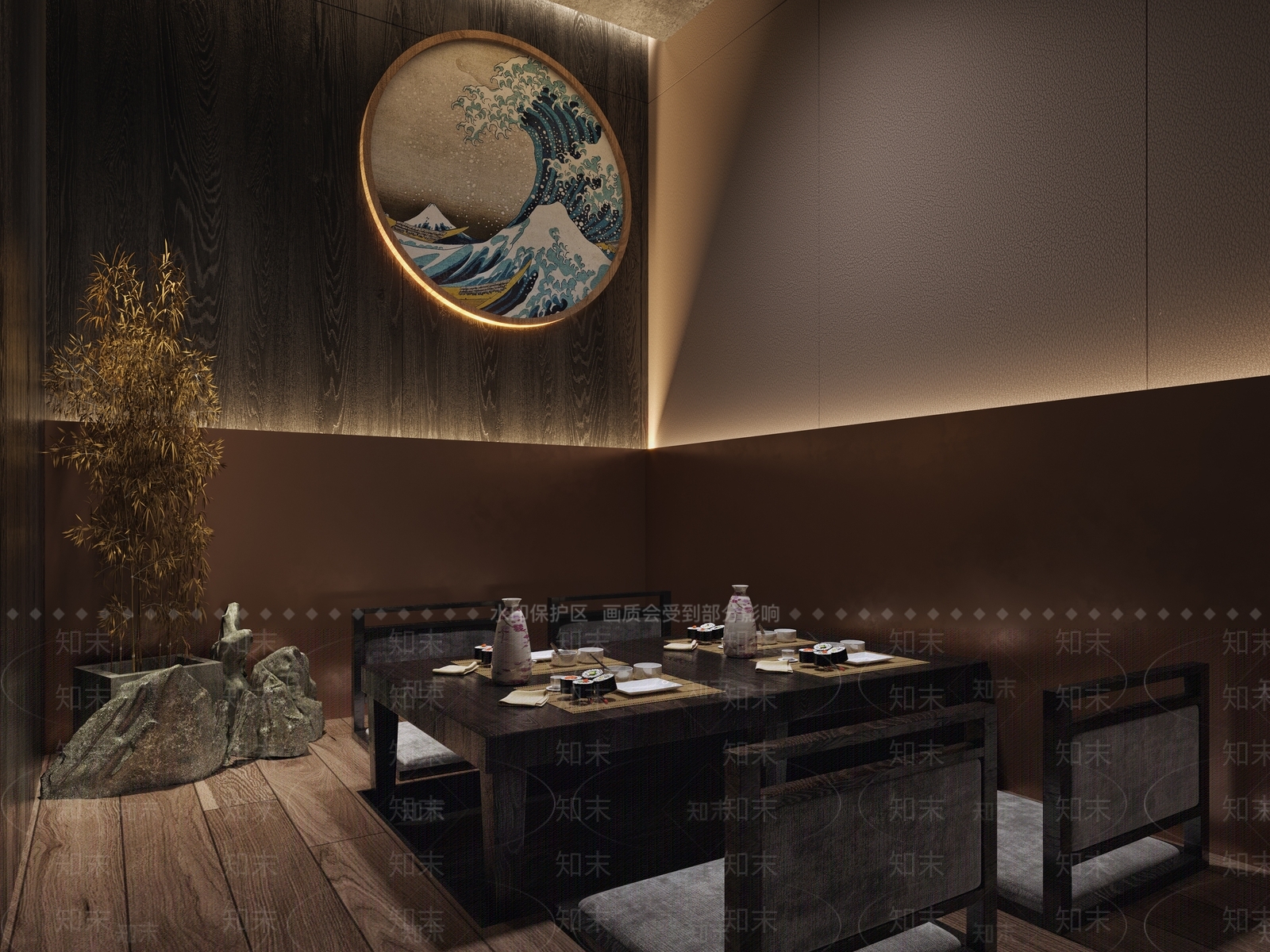 日式餐厅包厢3D模型下载【ID:1121041263】