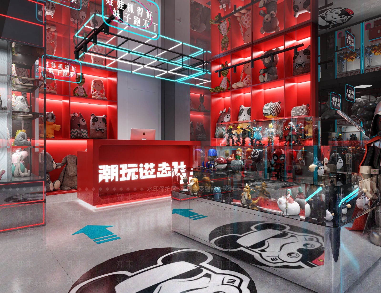 现代潮玩店3D模型下载【ID:1121045618】