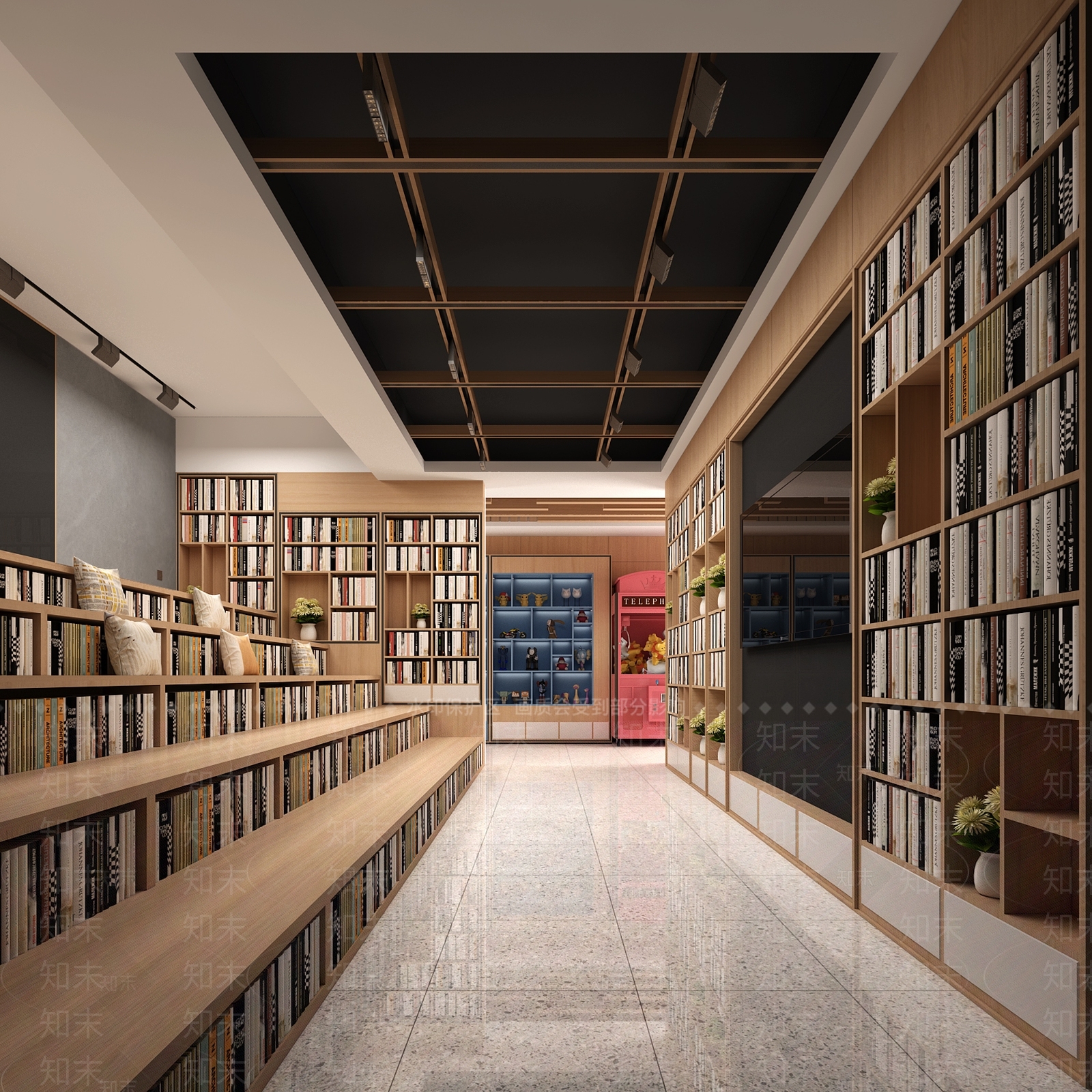 现代书店3D模型下载【ID:1121075995】