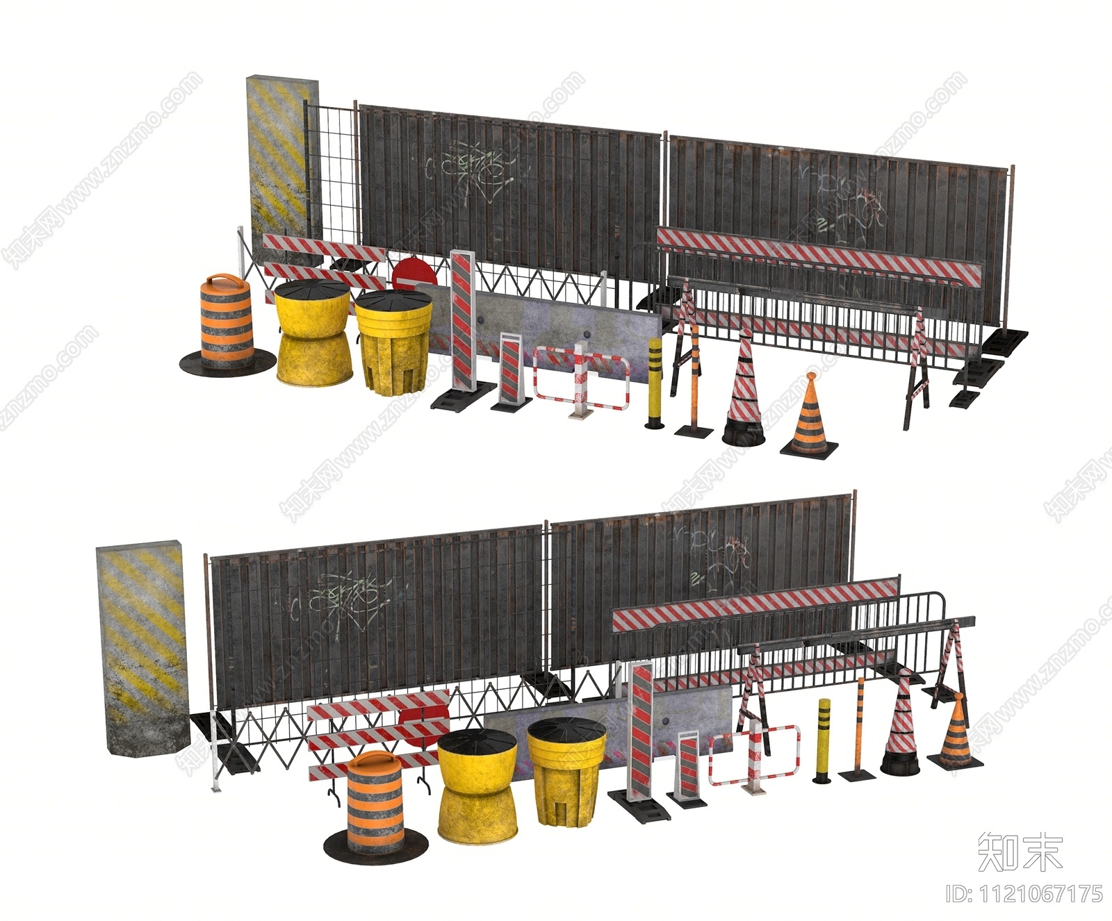 建筑工地道路设施3D模型下载【ID:1121067175】