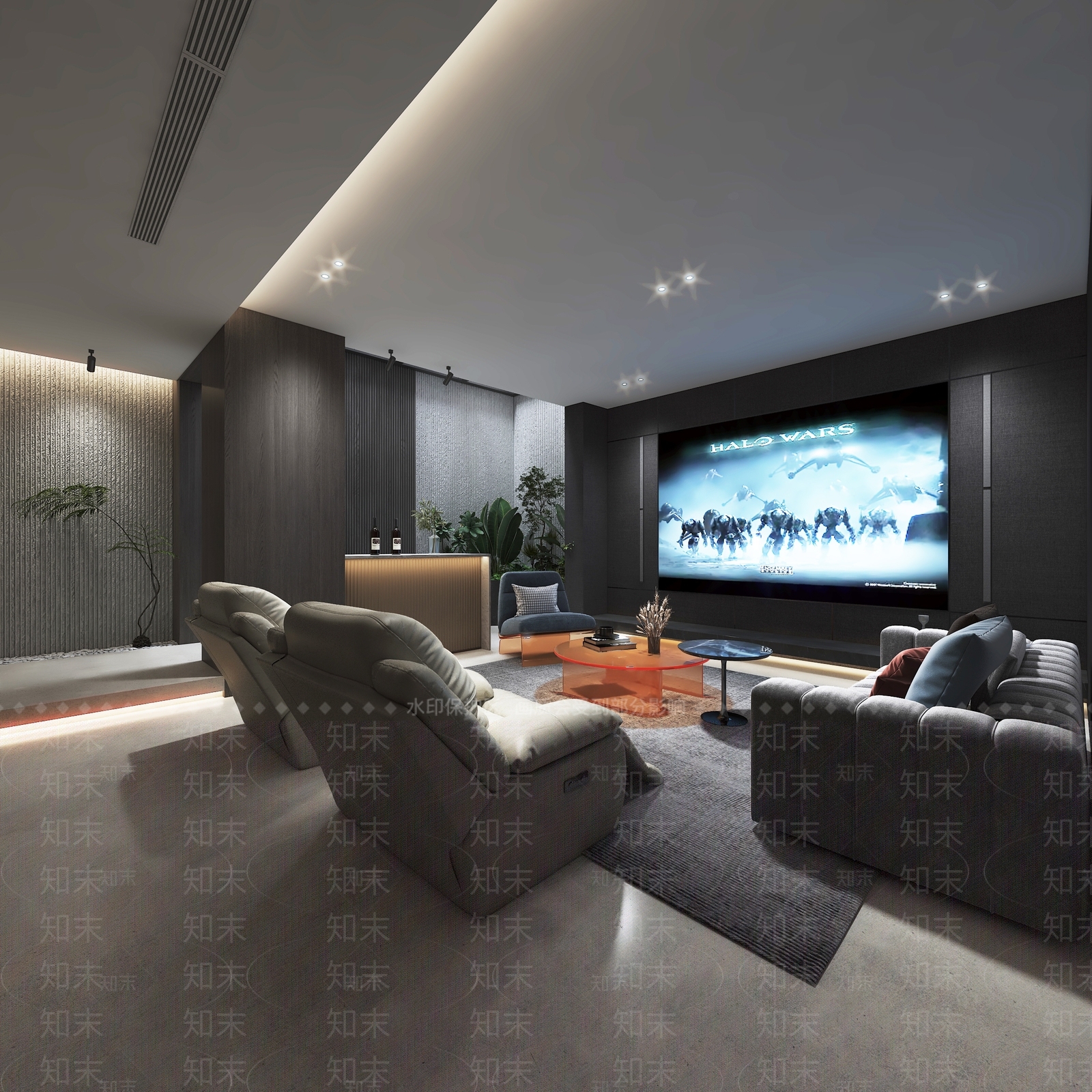 现代影音室3D模型下载【ID:1121068969】