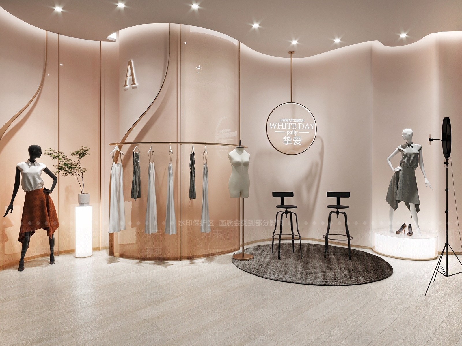 现代女装直播间3D模型下载【ID:1121074728】
