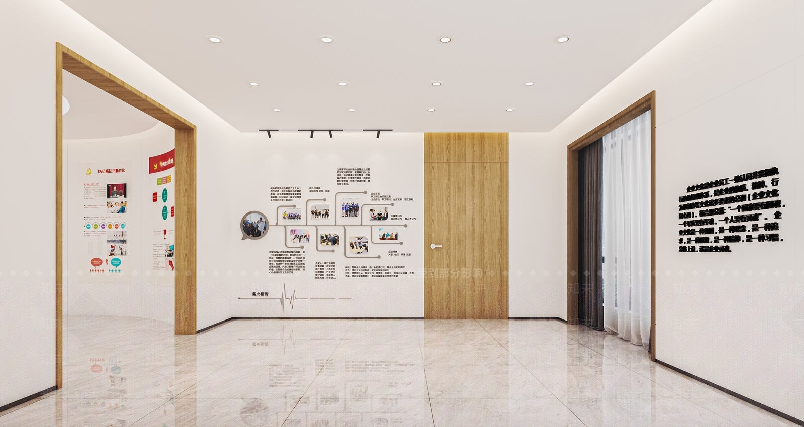 现代党建展厅SU模型下载【ID:1121077836】