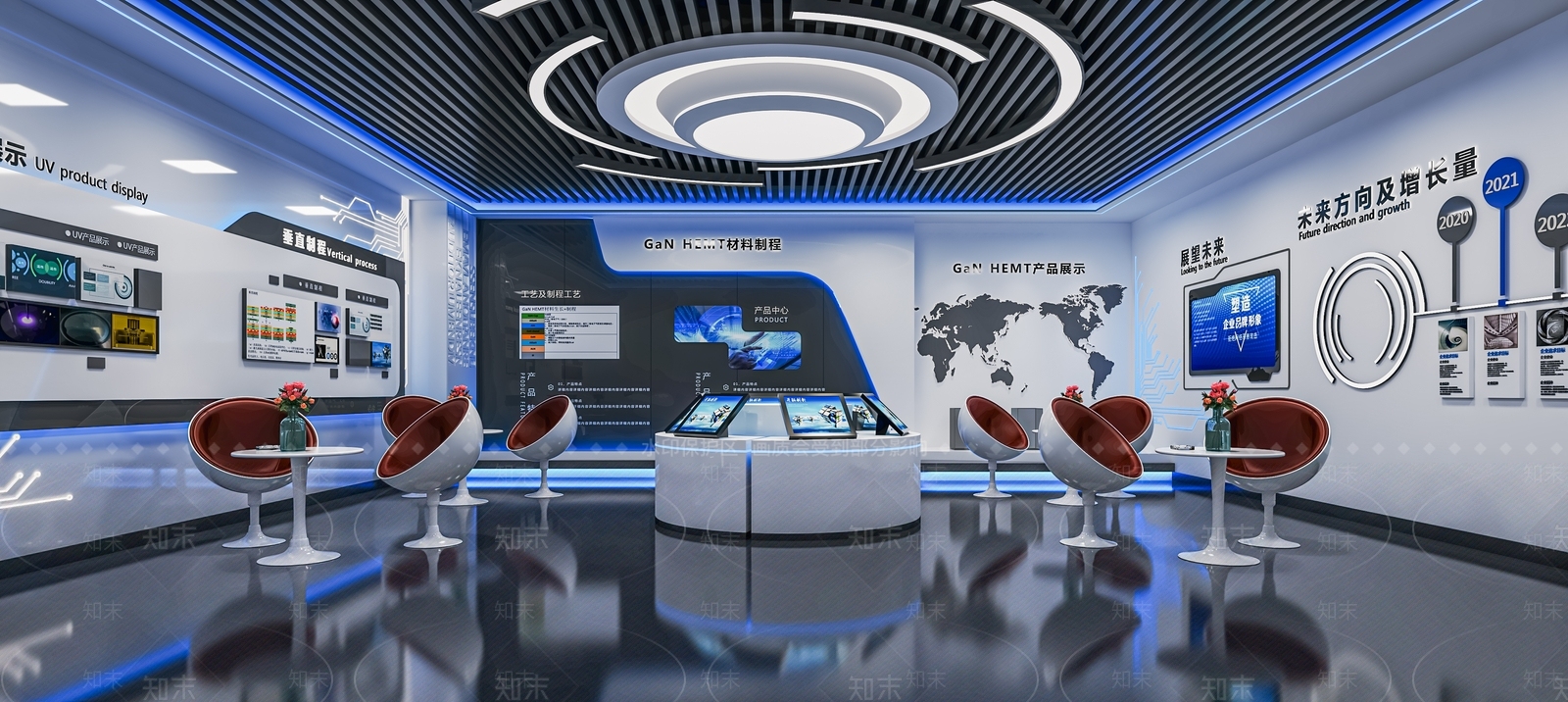 现代公司展厅SU模型下载【ID:1121081910】