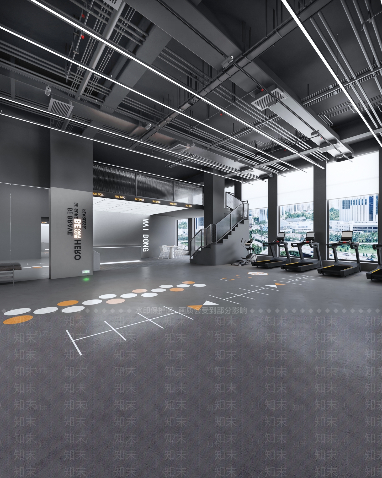 现代健身房3D模型下载【ID:1121098306】