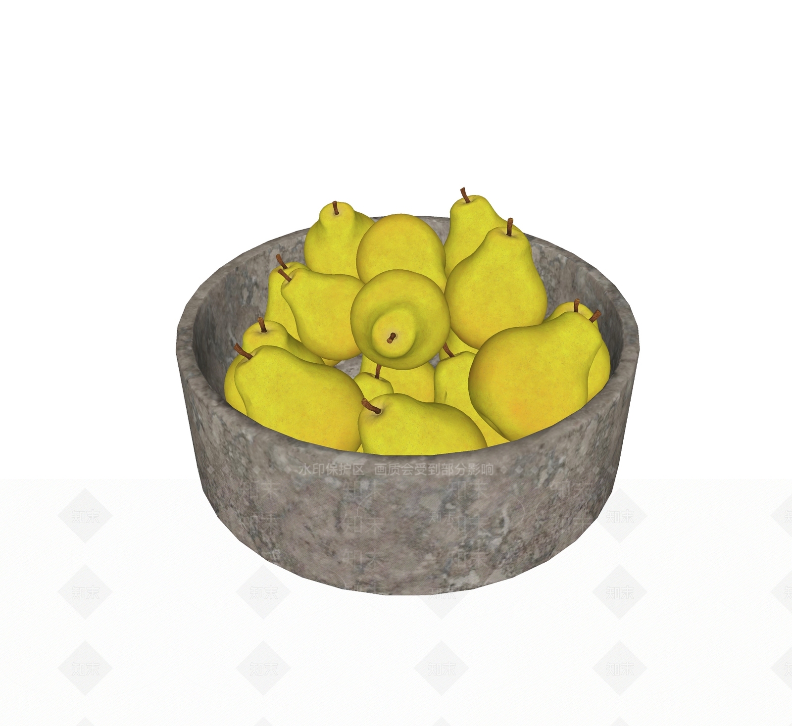 雪梨水果盘SU模型下载【ID:1121102816】