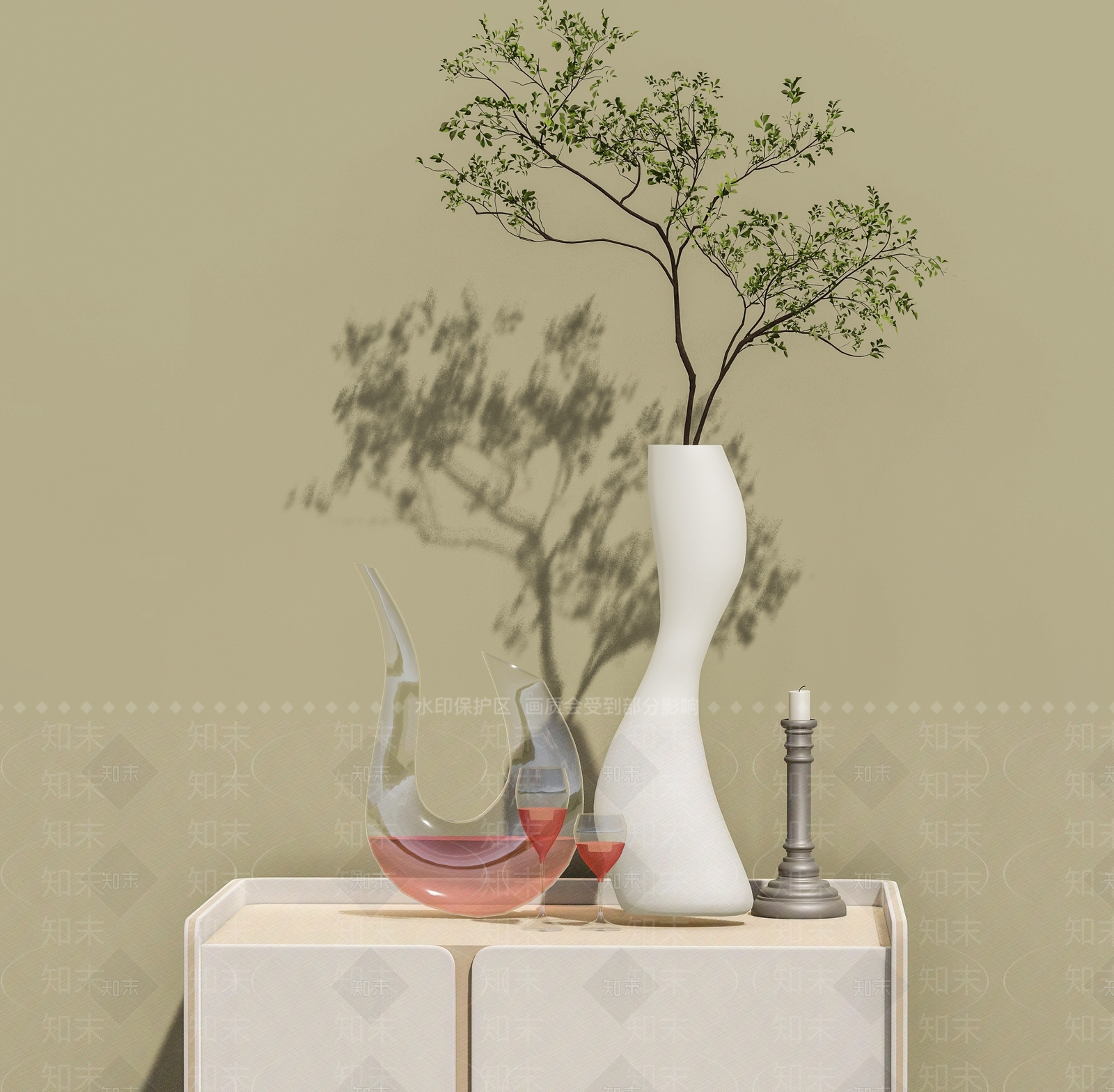 花瓶SU模型下载【ID:1121246924】