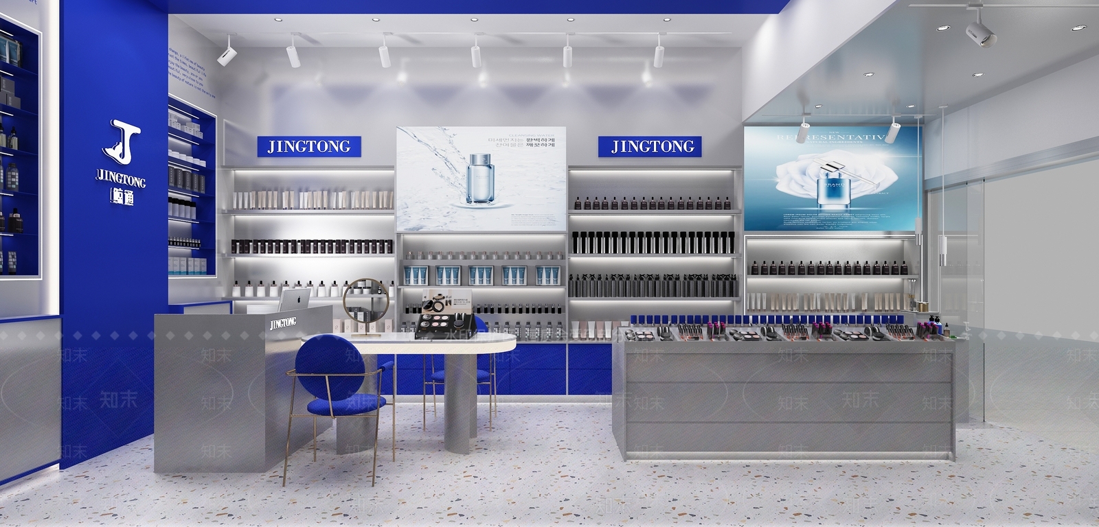 工业风美甲店3D模型下载【ID:1121111593】
