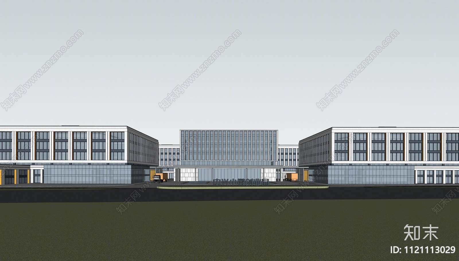 现代产业园SU模型下载【ID:1121113029】