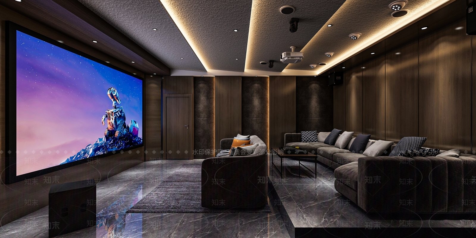 现代影音室3D模型下载【ID:1121113335】