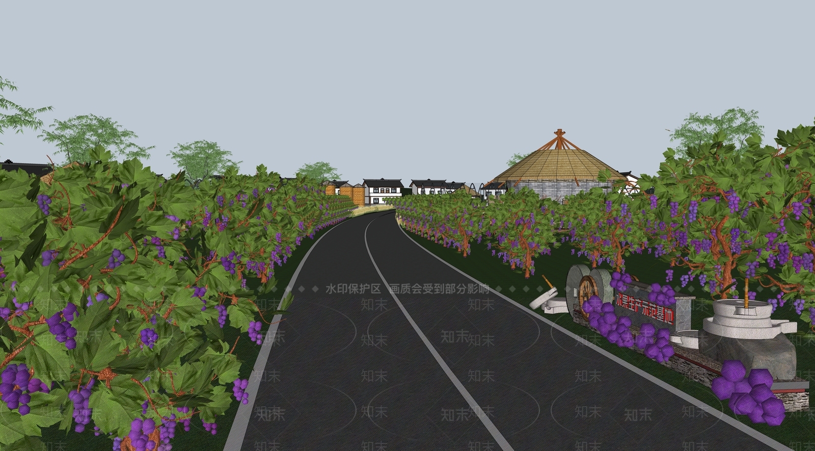 现代葡萄种植园SU模型下载【ID:1121114091】
