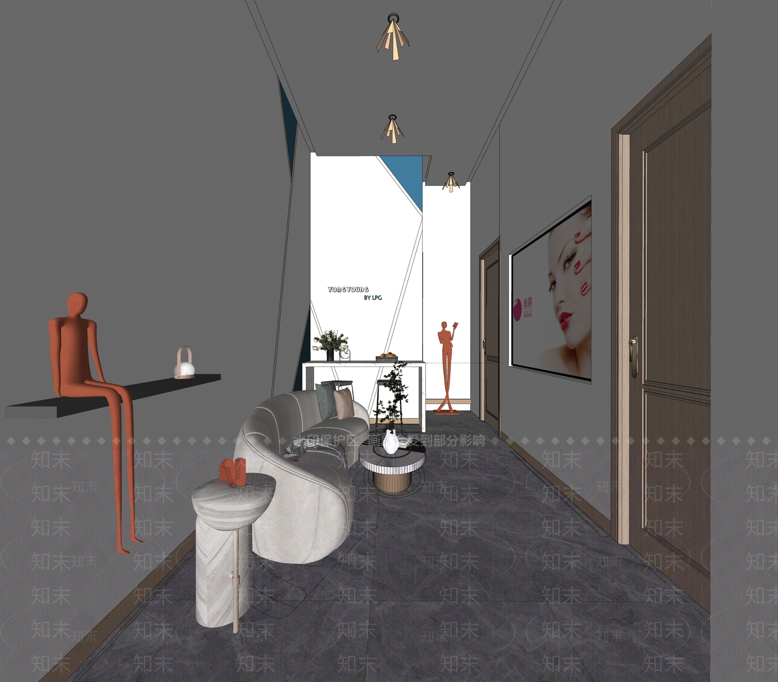 现代美妆店SU模型下载【ID:1121115238】