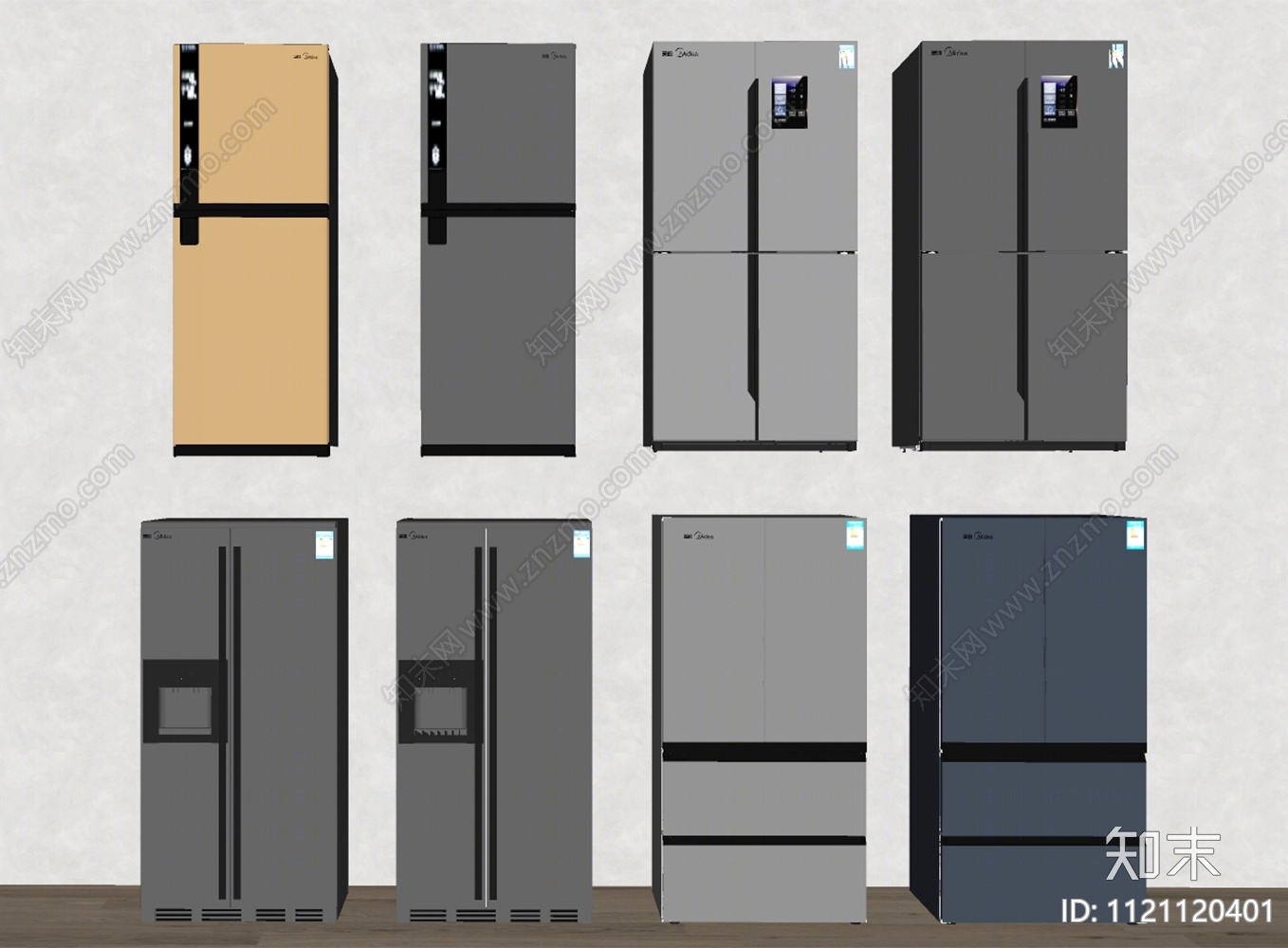冰箱组合SU模型下载【ID:1121120401】